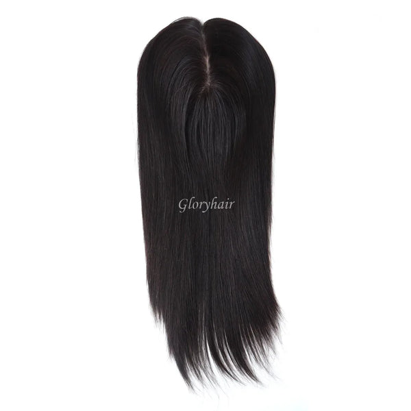 14" 16" Hair Toppers for Women Silk Top Toupee Hairpiece 3 Clip In Blonde Hair Capillary Prosthesis for for White Women