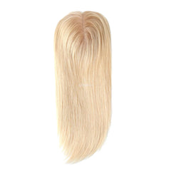 14" 16" Hair Toppers for Women Silk Top Toupee Hairpiece 3 Clip In Blonde Hair Capillary Prosthesis for for White Women