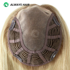 Alwayshair TP18 14" Mono top Wig Topper for Women Straight Human Hair Women Toupee Clip in Toppers 120% Density Hair Pieces Hot