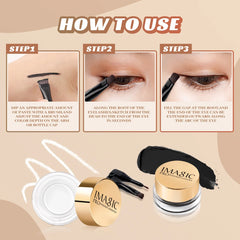 Eyeliner Waterproof Eyeliner Gel Makeup Cosmetic Gel Eye Liner With Brush 24 Hours Long-lasting  Eye Liner Kit
