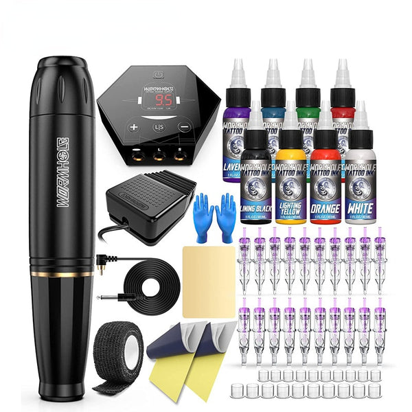 Cartouche de stylo de tatouage, Kit de Machine à tatouer pour débutant, Type de Machine rotative, Kit complet de tatouage, fournitures de tatouage