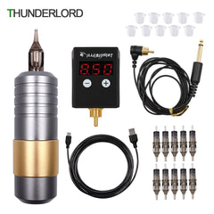 Complete Tattoo machine kit 4.5w Coreless motor Tattoo pen wireless/Adapter tattoo Power tattoo machine Set For Tattoo Artist - Bellelooks