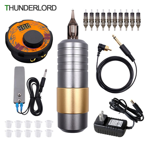 Complete Tattoo machine kit 4.5w Coreless motor Tattoo pen wireless/Adapter tattoo Power tattoo machine Set For Tattoo Artist - Bellelooks
