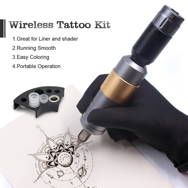 Complete Tattoo machine kit 4.5w Coreless motor Tattoo pen wireless/Adapter tattoo Power tattoo machine Set For Tattoo Artist - Bellelooks