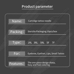 Disposable Eyebrow Tattoo Needles 1R 3R 5R 5F 7F Sterilized Microblading Permanent Makeup Cartridge Needles - Bellelooks