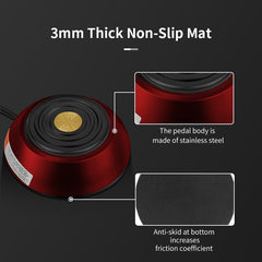 Tattoo Foot Pedal Stainless Steel 1.45M Fireproof Clip Cord Tattoo Foot Switch - Bellelooks