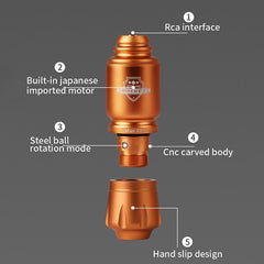 Professional Short Rocket Tattoo Pen Japan Motor RCA Connector Cartridge Rotary Tattoo Machine - Bellelooks