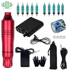 Kit complet de tatouage, mitrailleuse, ensemble d'encre noire, alimentation électrique, poignée antidérapante, ensemble d'outils d'art corporel, ensemble spécial maître