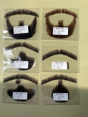 100 Human Hair Fake Face Beard Mustache Black Color for Adults Men Realistic Makeup Lace Invisible False Beard Black Facial Hair