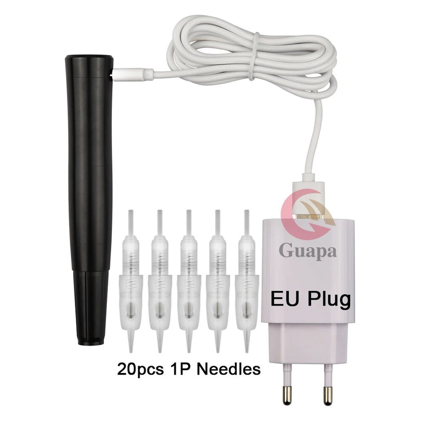 3 Colors Microblading Permanent Makeup Machine Wireless Tattoo Eyebrow Pen Professional PMU Pen Equipment with 20pcs Cartridge