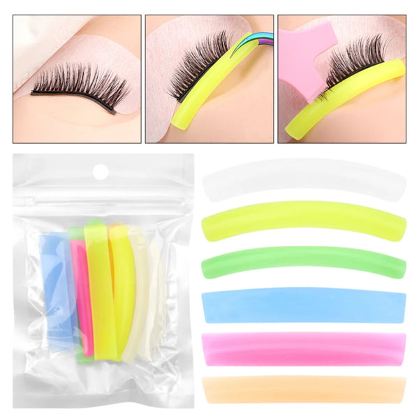 6 Pairs Eyelash Lifting Kit Silicone Pad Eye Lash Perm Pads Eyelashes Extension Accessories 3D Eyelash Curler Applicator Tools