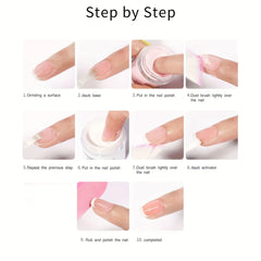 Dipping Powder Nail Kit 6 Pcs Summer Green Blue Colors Dip Powder Nail Art Kit French Nail Manicure Nail Art Kit for Home Salon