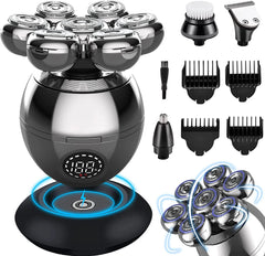 Electric Shaver 7D Floating Cutter Head Base Charging Portable Men Beard Trimmer Clipper Skull Shaver Waterproof Shaving