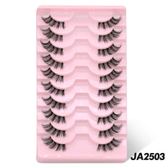 GROINNEYA Half Eye Lashes 5/10 Pairs False Eyelashes Natural  Faux Mink Lashes Cat Eye Lashes Wispy Fluffy Eyelash Extension
