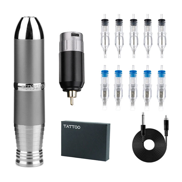 KISS OF DRAGON Rotary Tattoo Pen Machine Gun Strong Motor Professional Pentype RCA Interface For Body Makeup Eyebrows Lips