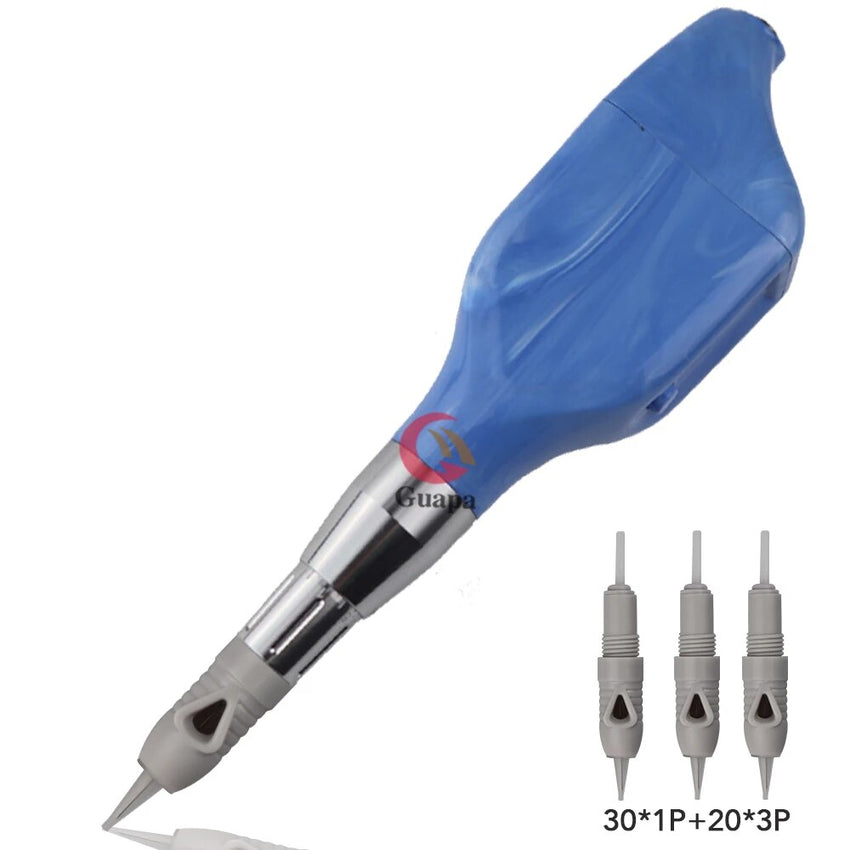 Marble Wireless Microblading Machine Pen Eyebrow Permanent Makeup Tattoo Gun with LED Display Speed for Ombre Powder Brows