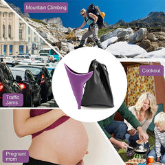 Portable Reusable Urinal Funnel with Extension Tube Urinal Standing Up to Pee Funnel For Camping,Hiking Female Urination Device
