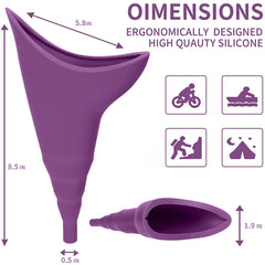 Portable Reusable Urinal Funnel with Extension Tube Urinal Standing Up to Pee Funnel For Camping,Hiking Female Urination Device