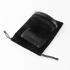 Professional Soft Boar Bristle Wood Beard Brush Hairdresser Shaving Brush Comb Men Mustache Comb Kit With Gift Bag Hair Comb Set