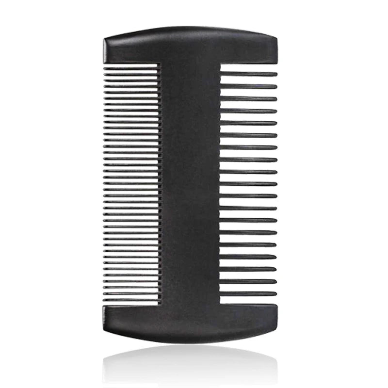 Professional Soft Boar Bristle Wood Beard Brush Hairdresser Shaving Brush Comb Men Mustache Comb Kit With Gift Bag Hair Comb Set