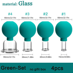 Rubber Cupping Face Massager Vacuum Eye Skin Lifting Facial Cups Anti Cellulite Jar Anti-Wrinkle Cupping Therapy Beauty Tool