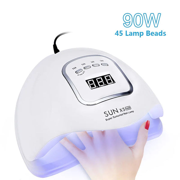 SUNX5 Plus UV Led Lamp For Nail Dryer UV Gel Varnish With Dual-source 36Leds/72W 45Leds/90W Nail Lamp Nail Art Salon Manicure