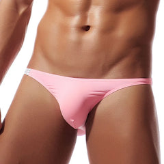 Sexy Men's Briefs Soft Breathable Ice Silk Underwear Men's Transparent Jockstrap Colorful Underpants Cueca