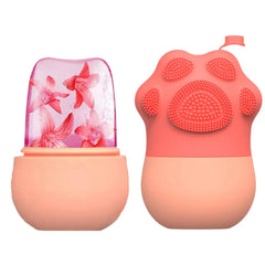 Silicone Ice Roller for Face With Face Cleaning Brush,Facial Ice Roller Skin Care Tool Face Massage Eye Puffiness Relief