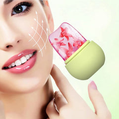 Silicone Ice Roller for Face With Face Cleaning Brush,Facial Ice Roller Skin Care Tool Face Massage Eye Puffiness Relief