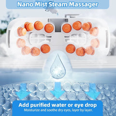 Smart Heated Mist Eye Massager Bluetooth Eye Care Device Point Acupressure Massager For Puffy Eyes Relieve Fatigue Dark Circles