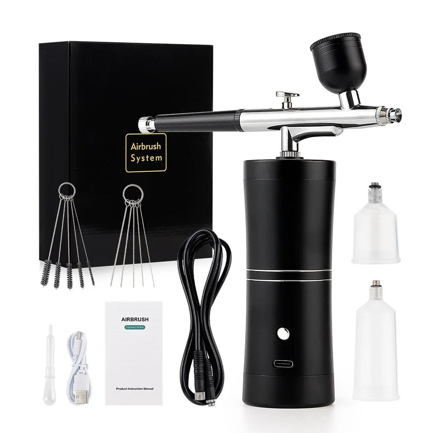 Top 0.3mm Portable Airbrush With 150cm Air Tube Cake Pastry Painting Sprayer Makeup Hair Dye Barber Nail Art Paint Spray Gun