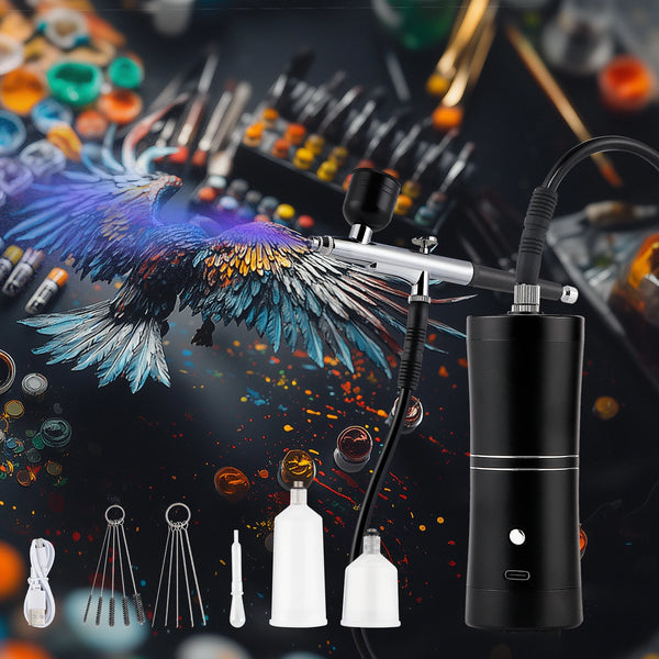 Top 0.3mm Portable Airbrush With 150cm Air Tube Cake Pastry Painting Sprayer Makeup Hair Dye Barber Nail Art Paint Spray Gun