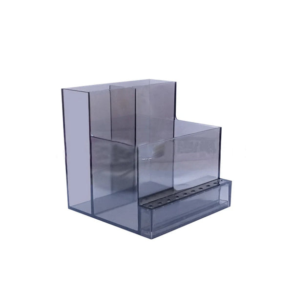 Transparent Nail Drill Bits Holder Acrylic Display Manicure Tools 3 Row 10 Holes Clear Nail Drill Machine Organizer Storage Box
