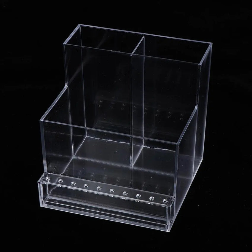 Transparent Nail Drill Bits Holder Acrylic Display Manicure Tools 3 Row 10 Holes Clear Nail Drill Machine Organizer Storage Box