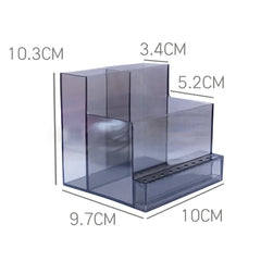 Transparent Nail Drill Bits Holder Acrylic Display Manicure Tools 3 Row 10 Holes Clear Nail Drill Machine Organizer Storage Box