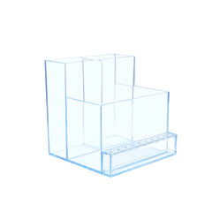 Transparent Nail Drill Bits Holder Acrylic Display Manicure Tools 3 Row 10 Holes Clear Nail Drill Machine Organizer Storage Box