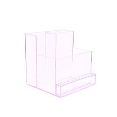 Transparent Nail Drill Bits Holder Acrylic Display Manicure Tools 3 Row 10 Holes Clear Nail Drill Machine Organizer Storage Box