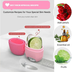 Upgrade 2 In 1 Ice Roller for Face Gua Sha Facial Roller Puffiness Relief Massage Skin Care Beauty Treatment Tool Face Massager