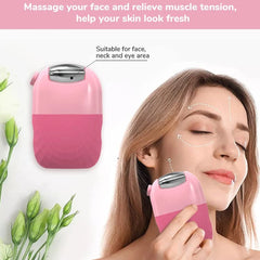 Upgrade 2 In 1 Ice Roller for Face Gua Sha Facial Roller Puffiness Relief Massage Skin Care Beauty Treatment Tool Face Massager