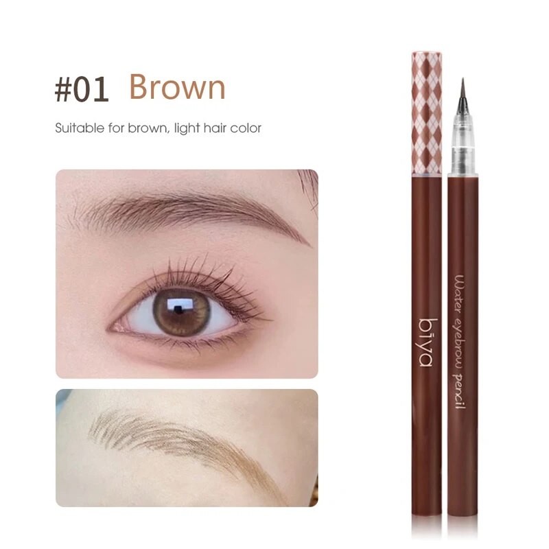 Waterproof Eyebrow Pencil Naturally Ultra-fine Shadow Eyeliner Liquid Eyebrow Tattoo Pen Non-smudge-staining Eyebrow Pencil 1PCS