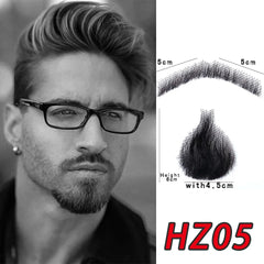 Wigundle Fake Beard Hand Made 100% Real Hair Swiss Lace Comfortable Invisible Mustache For Men Cosplay Man Decoration