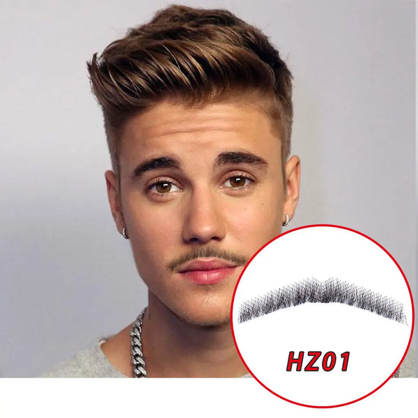 Wigundle  Lace Beard Natural Fake Beard for Men Mustache Hand-made Cosplay Synthetic Lace Invisible Beards