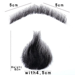 Wigundle  Top Sale Fake Beard Handmade real Hair Lace Comfortable Invisible Hair Mustache For Men