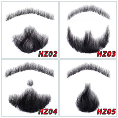 Wigundle  Top Sale Fake Beard Handmade real Hair Lace Comfortable Invisible Hair Mustache For Men