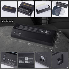 Portable Wireless Tattoo Printer Thermal Printer Transfer Bluetooth USB Mobile Machine Text PDF Document Maker with Paper