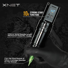 XNET Torch Professional Wireless Tattoo Pen Machine Strong Coreless Motor 1950mAh Lithium Battery for Tattoo Artist