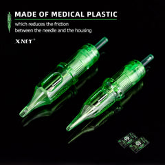 XNET Trex 20/40/60/80pcs RL RM Tattoo Cartridge Needles  Disposable Sterilized Safety Tattoo Needle for Cartridge Machines Grips