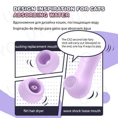 fairy clitoris sucker Artificial crystal stone decoration sucking vibrator clitoral stimulator nipple sucker sex toys for women