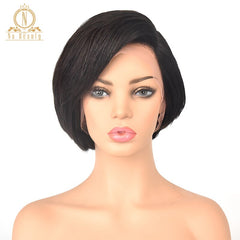 Pixie Cut Ombre Color Lace Front Human Hair Short Bob Wigs - Bellelooks