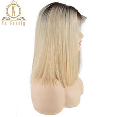 Lace Front Human Hair Wigs Pre Plucked Blonde Short Bob Wig With Baby Hair - Bellelooks